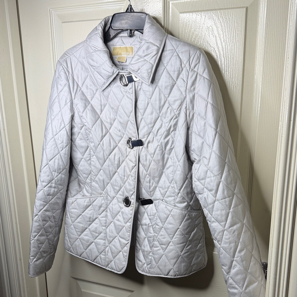 Michael Kors Women's Metallic Quilted Jacket - Picture 2 of 7